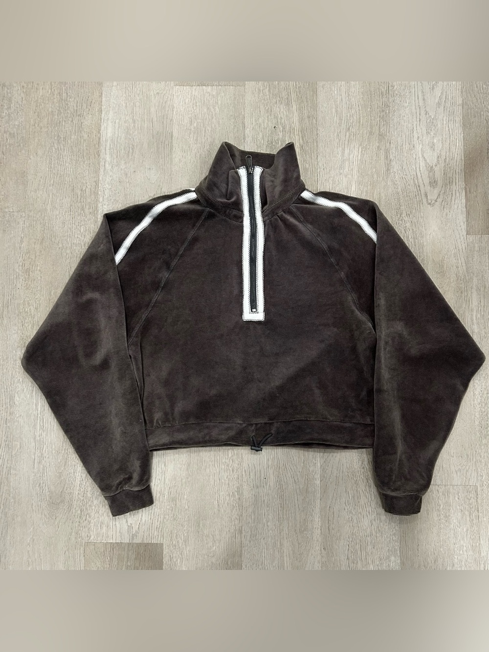 FP Movement Friday Love Velour Quarter Zip Sweatshirt Size Small